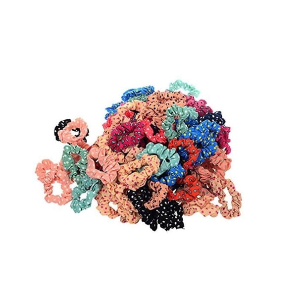 Qarigey 10 Uds. De diademas bonitas de Color caramelo para niña, banda elástica con estampado de lunares para el pelo, anillos para el pelo, soporte Accesorio para el cabello Qarigey AP1234-00B