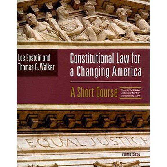 Pre-Owned Constitutional Law for a Changing America: A Short Course (Paperback) 0872896056 9780872896055