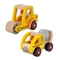 thumbnail image 1 of Juguetes de coche de madera KIDS TOYLAND 2 juguetes de vehículo para bebés 12 a 18 meses (camión de cemento + coche de rodillo de carretera), 1 of 4