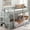 Gray, variant on Safety Guardrails, Minimal Space Use - Twin over Twin Floor Bunk in White
