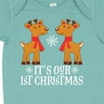 thumbnail image 4 of Inktastic Twins Our 1st Christmas Reindeer Boys or Girls Baby Bodysuit, 4 of 5