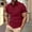 Wine, variant on Sentmoon Travel Outfits Oversized Relaxed Turndown Collar Short Sleeve Stretchy Beach Men's T Shirts Solid Color Mens Workout Tops Comfy for Running or Jogging XL