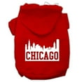 thumbnail image 1 of Chicago Skyline Screen Print Pet Hoodies Red Size Xxl (18), 1 of 1