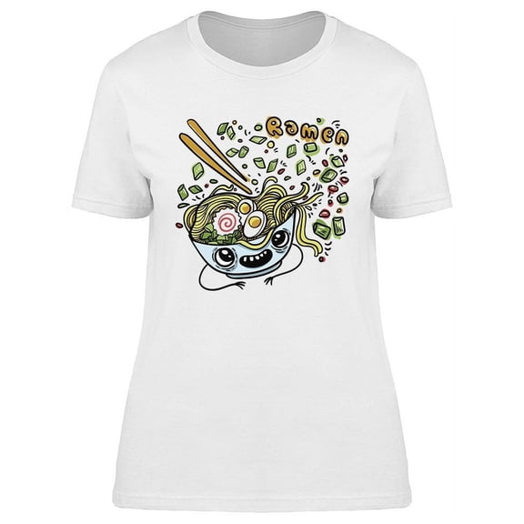 Smiley Ramen Bowl T-Shirt Women -Image by Shutterstock, Female XX-Large