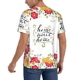 thumbnail image 2 of Fotbe Home Sweet Home Floral Baseball Jersey Shirt for Men and Women, Casual Short Sleeves Button Down T-Shirt-4X-Large, 2 of 9