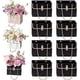 thumbnail image 1 of Zhuge Caja de regalo de papel con flores, 8 unidades, bolsas para ramos, caja de flores con asa, cajas de flores para el día de San Valentín, bolsas para envolver regalos (negro), 1 of 5
