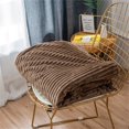 thumbnail image 2 of Flannel Blanket, 39 x 47 Inch Small Soft Warm Fleece Throw for Kids Toddlers Pets Sofa Nap and Nursery Room Decoration, Coffee, 2 of 4
