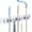 White-3 Slots, variant on Heavy Duty White Broom Holder Wall Mount - Wood Mop and Broom Organizer with 3 Slots & 4 Hooks for Laundry Room, Kitchen, Garage Storage and Organization