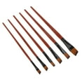 thumbnail image 4 of segolike 6 Sizes Professional Angular Paint Brush Nylon Hair Angled Paint Brushes Set Art flat head, 4 of 7