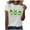 #097-White, variant on Xuyuer St. Patrick's Day Women Shamrock Clover Graphic Casual T-Shirt Short Sleeve Fashionable Tee Pullover Tops Shamrock Tee Round Neck T-Shirt Irish Tops