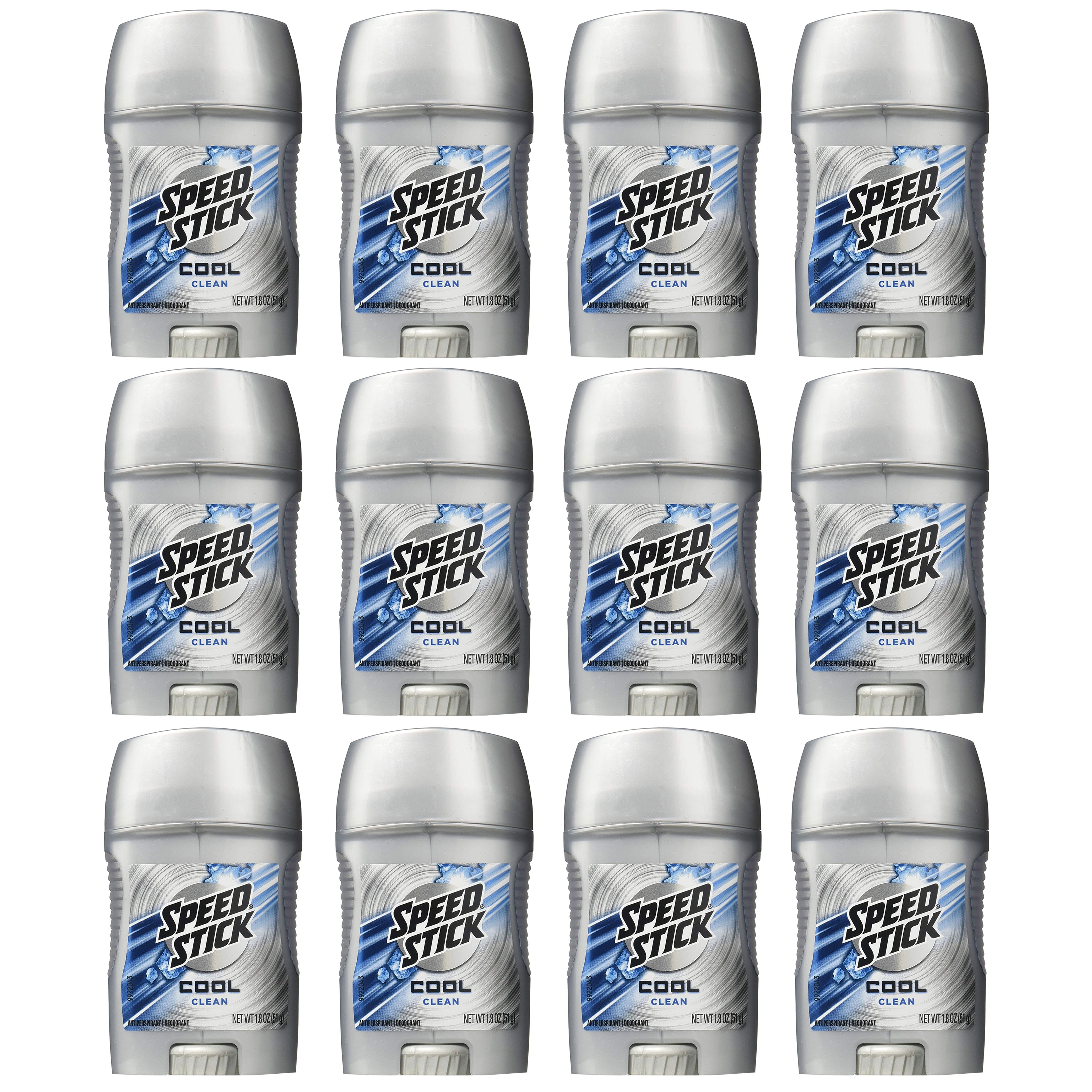 12 Pack Bulk Men Antiperspirant Speed Stick Deodorant Cool Clean Scent
