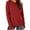 Red, variant on Bxsruta Womens Long Sleeve Tops Crewneck Pullover Shirts Basic Tee Casual Athletic Tops