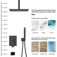 thumbnail image 2 of Logmey Luxury Rain Mixer Shower Combo Celling Mounted Rainfall Shower Head System Square Oil Rubbed Bronze Rain Shower Head 16", 2 of 10