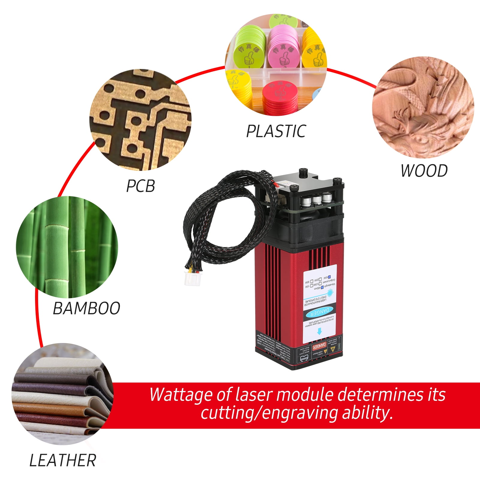 Engraving Module for Engraving Machine, 40W Head, Fixed Focal Length, High Precision