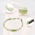 thumbnail image 3 of Unique Bargains 2 Pcs Artistic Plaid Headbands Fashion Anti Slip Hair Accessories for Women Green 0.67" Wide, 3 of 7