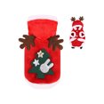 thumbnail image 3 of Christmas Pet Costume for Small Medium Dogs and Cats, Holiday Hoodie Outfit with 3D Print, Adjustable Drawstring, Stretch Fabric Party Dress Up, Multiple Sizes, Easy On and Off, 3 of 7
