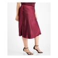 thumbnail image 3 of BAR III Womens Burgundy Midi Wear To Work A-Line Skirt Plus 14W, 3 of 4