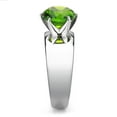 thumbnail image 4 of Luxe Jewelry Designs Stainless Steel Women's Ring with Peridot Green Synthetic Glass Stone - Size 10, 4 of 4