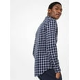 thumbnail image 3 of Michael Kors MIDNIGHT Nate Double-Faced Plaid Slim Fit Shirt, US X-Large, 3 of 4
