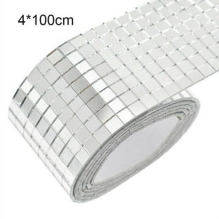 Small Mini Square & Round Craft Mirrors Assorted Sizes Mirror Mosaic Tiles  1/2-1 inch 100 Pieces 