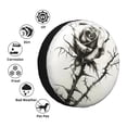 thumbnail image 4 of Balery Black And White Rose Cubiertas para Neumáticos - Protector Resistente para Neumáticos de Camioneta, SUV, Remolque, Camper y RV-14 inch, 4 of 6