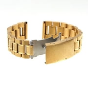 18-22mm Stainless Steel Watch Band Strap Side Button Clasp Buckle Bracelet US