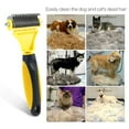 thumbnail image 3 of Pet Grooming Brush  Double Sided Shedding Dematting Undercoat Rake Comb For Dogs Cats, 3 of 8