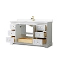 thumbnail image 4 of Wyndham Collection 60" Wood Single Bathroom Vanity in White/Brushed Gold, 4 of 6