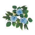 thumbnail image 1 of Coronas de anillos de velas navideñas, adornos de hojas artificiales, guirnalda de velas, mesa para fiestas, bodas, vacaciones, decoración del hogar azul, 1 of 9