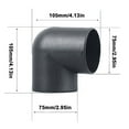 thumbnail image 2 of Kaigelin Car Heater Exhaust Connector 45/75/90mm Air Vent Ducting L-Shaped Pipe Outlet Exhaust Connector Elbow Pipe Joiner for Eberspaecher Diesel Parking Heater Accessory skilful, 2 of 9