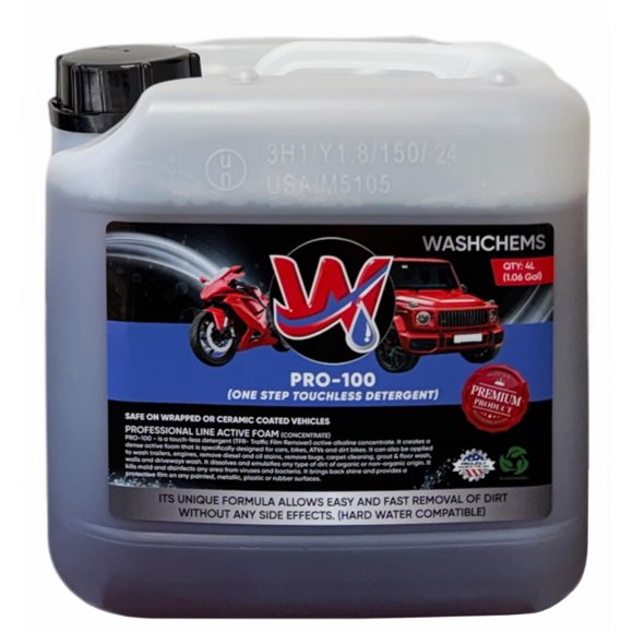Detergente para lavado de autos W PRO-100 4 L sin contacto, alta resistencia