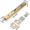 thumbnail image 3 of 2pcs 8 Inch Door Bolts - Stainless Steel Concealed Security French Door Locks With Hardwares, Metal Flush Latch Bolts For Composite Wood Double Dummy-, 3 of 5