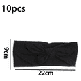 thumbnail image 2 of Diademas y moños deportivos de moda para mujer para looks de turbante con estilo Diademas de algodón de color sólido, 2 of 5