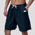 thumbnail image 4 of Pantalones cortos de pana holgados y casuales para hombre - Color liso, versátiles para combinar con camisetas - Ocio y deportes de verano, 4 of 4
