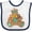 White and Navy, variant on Inktastic Cute Hugging Teddy Bears Boys or Girls Baby Bib