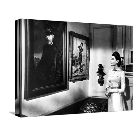 Art.com The Ghost and Mrs. Muir, L-R: Rex Harrison, Gene Tierney, 1947 Stretched Canvas Print Wall Art, 16" x 12"
