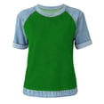 thumbnail image 2 of Camisetas de Manga Larga de Verano para Mujeres de Cuello Redondo de Manga Corta de Color Sólido, Camisetas de Manga Corta de Verano para Mujeres, 2 of 6
