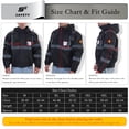 thumbnail image 4 of Sesafety Chaqueta reflectante de alta visibilidad para hombre, chaqueta bomber negra, chaqueta de lluvia de seguridad de alta visibilidad para hombre, trabajo, construcción, 4XL, 4 of 5