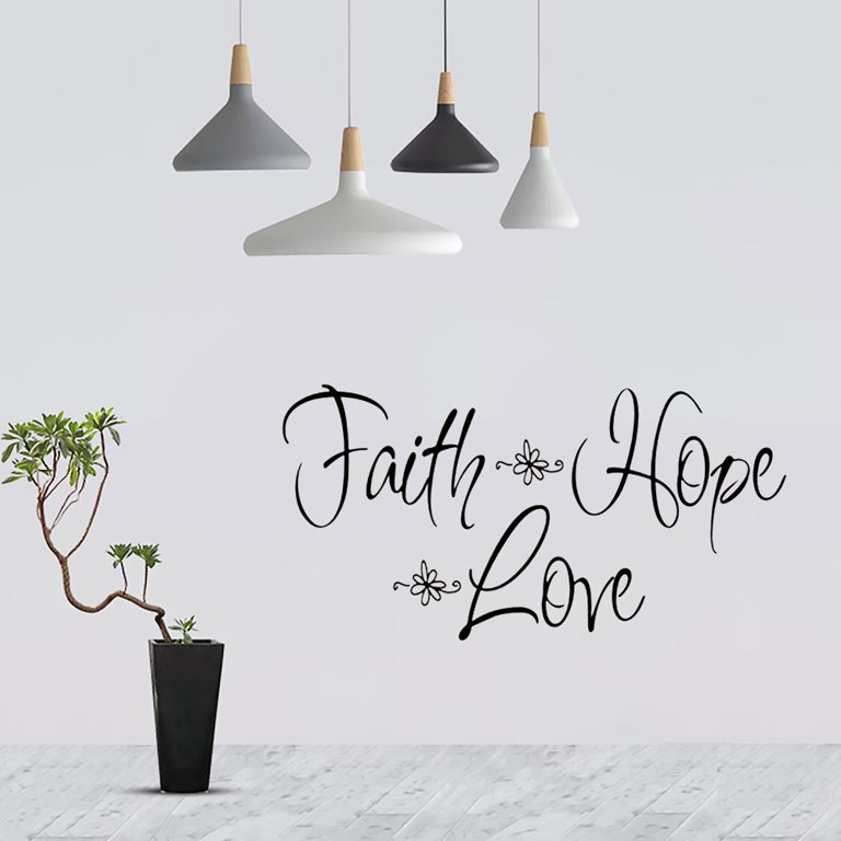 Limei 1 Pack Wall Stickers Quotes Wall Decal Family Faith Hope