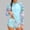 A205 Blue, variant on Swimsuits for Teen Girls Half Zip High Neck Boyshorts Two Piece Rash Guards Stretchy Abstract Print Modest Sun Protection Surfing Water Sports