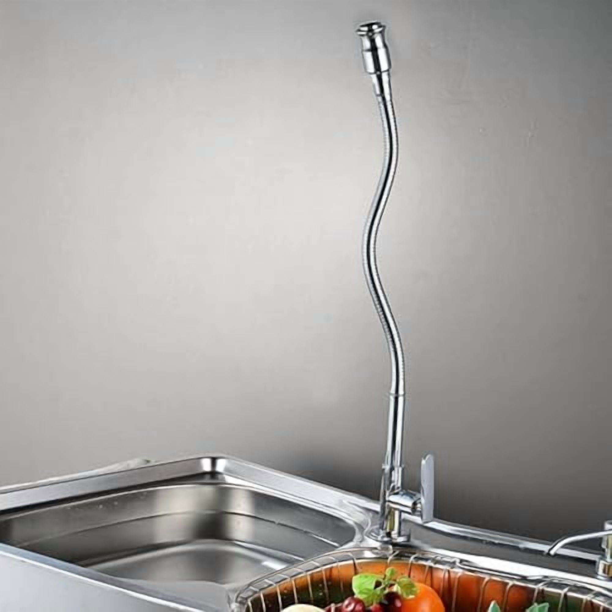 Single Lever Flexible Pull Out Kitchen Water Tap Sink Faucet Single-Tube Cold Water Basin Taps Vanity Vessel Faucets Deck Mount Chrome Finish$$Tools & Hardware Other
