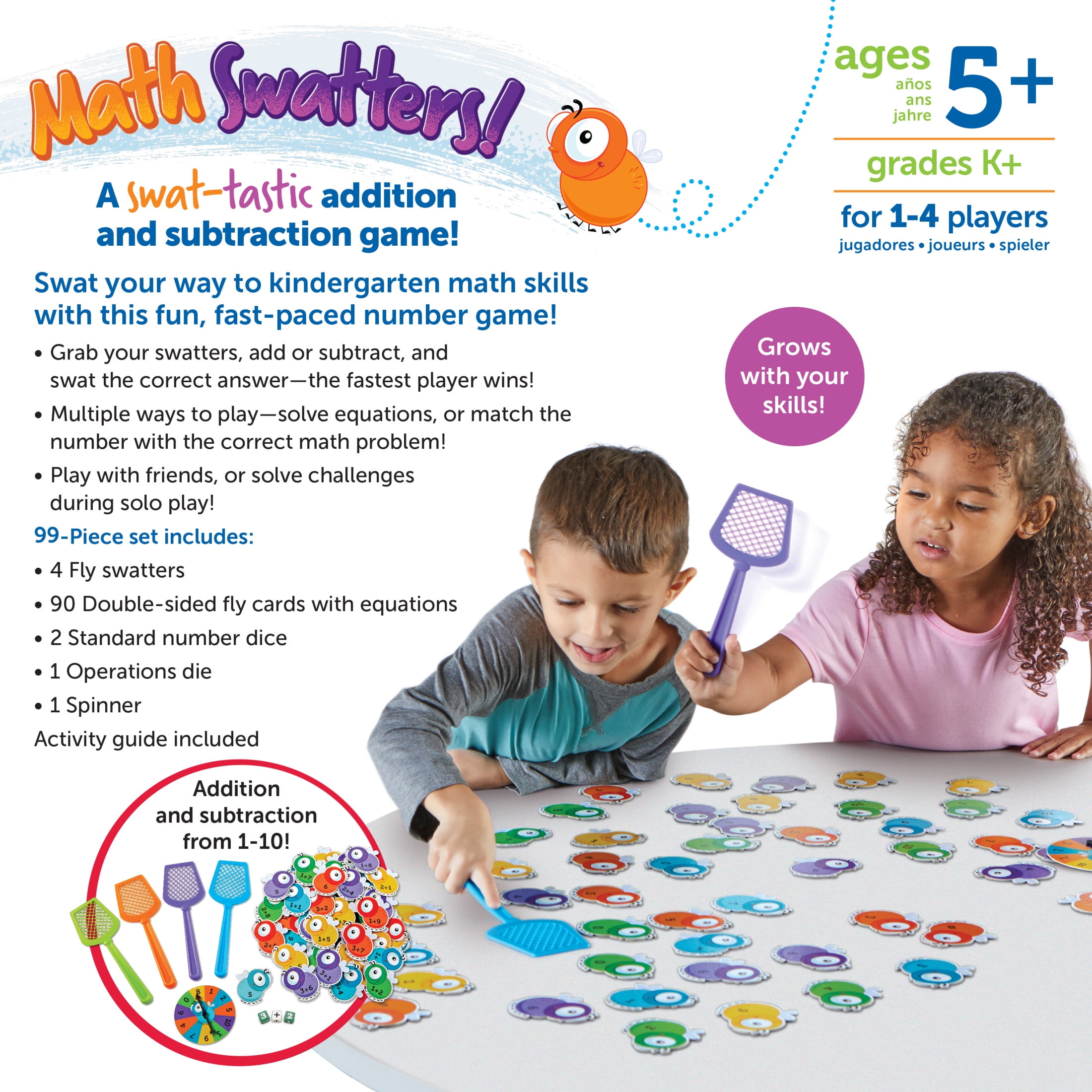 Learning Resources Mathswatters Addition & Subtraction Game - Math Games  Flash Cards Ages 5 +