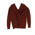 thumbnail image 2 of Bar III Women's Twist Back Pullover Sweater Brown Size XL, 2 of 2