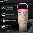thumbnail image 5 of 30 oz Frog Tumbler with Handle, Large Insulated Tumbler with Flip & Straw Coffee Mug Cup Stainless Steel Gifts for Women Men Youth, 5 of 6