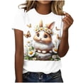 thumbnail image 2 of Hxlamzoo Women Religious Easter Jesus Shirt Short Sleeve Christian Gifts 2026 Easter Day Tops Funny Jesus Cross Printed Tee Blouse, 2 of 5