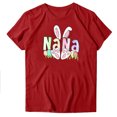 thumbnail image 3 of XWSHYW Hauts d'Été pour Femmes Mode pour Femmes Imprimé Manches Courtes Blouse Ample Drôle Col Rond T-Shirt Hauts Liquidation, 3 of 3