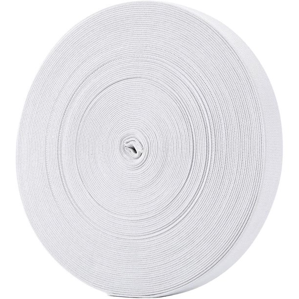 Bandas elásticas de costura de 3/4 pulgadas de ancho, bobinas elásticas de 21,5 yardas (1,9 cm/0,74 pulgadas)