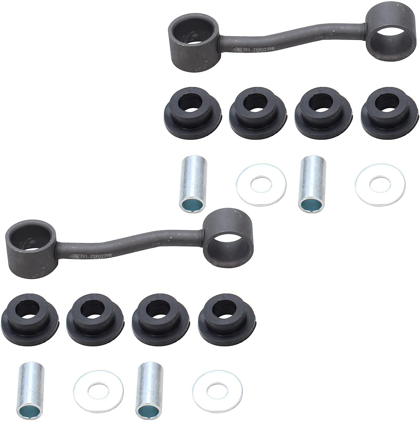 Detroit Axle - Front End 12pc Suspension Kit for Jeep Liberty 2002 2003 2004, Upper 2 Control Arms w/Ball Joints Inner & Outer 4 Tie Rods 2 Boots 2 Sway Bars Replacement 2.4L & 3.7L