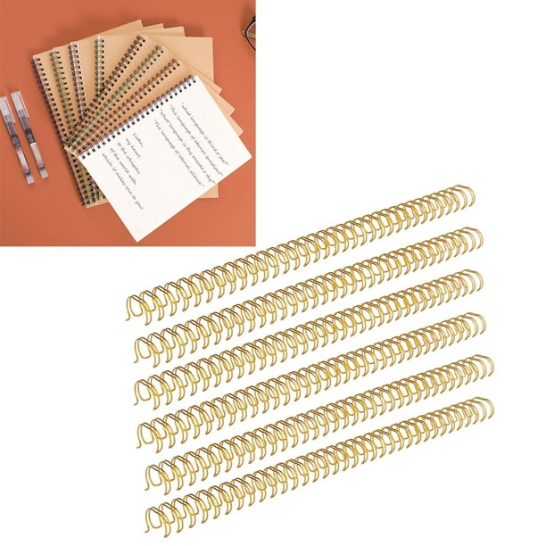 ANISTACIÓN DE LA SIGULA, 100 Piezas DE Bobinas DE Unión Espiral Combinadores 34 Bucles 3:1 Pitch A4 Paper Doble Avierte DE Alambre Para Una Capacidad DE 120 Hojas DE 14.3 Mm DE