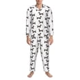 thumbnail image 3 of Sikiie Dachshund Dog Puppy Mens Pajama Set, Soft Warm Long Sleeve Sleepwear, Cozy Button-Down Pjs for Men-Medium, 3 of 7